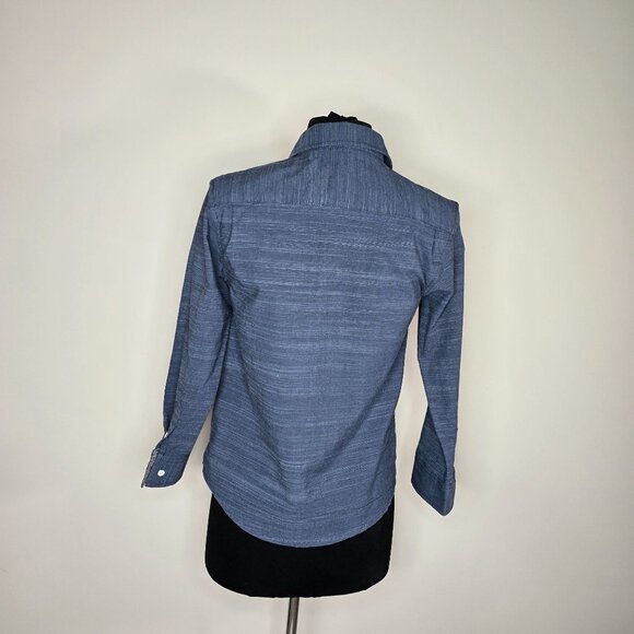 pd & c Big Boy Short Sleeves Button Down Blue Stretch Shirt Size 10/12 - Picture 2 of 7